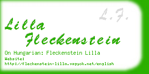 lilla fleckenstein business card